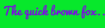 Image with Font Color 8100EC and Background Color 07E82B